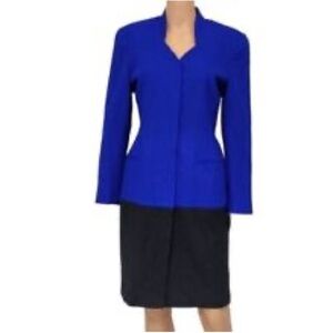 Nordstrom Colorblock Wool Coat Dress 12